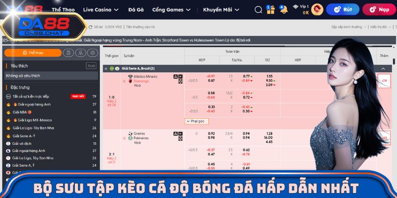 Bộ sưu tập kèo cá độ bóng đá hấp dẫn nhất